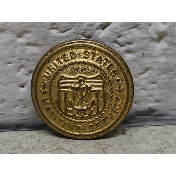 1 vintage button 5/8" united states maritime service - Picture 1 of 2